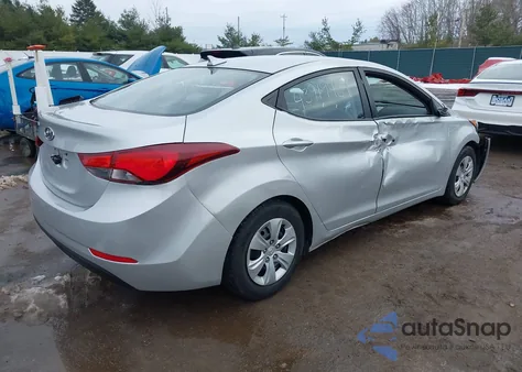 2016 Hyundai Elantra Se from USA, damaged, VIN 5NPDH4AE0GH719533